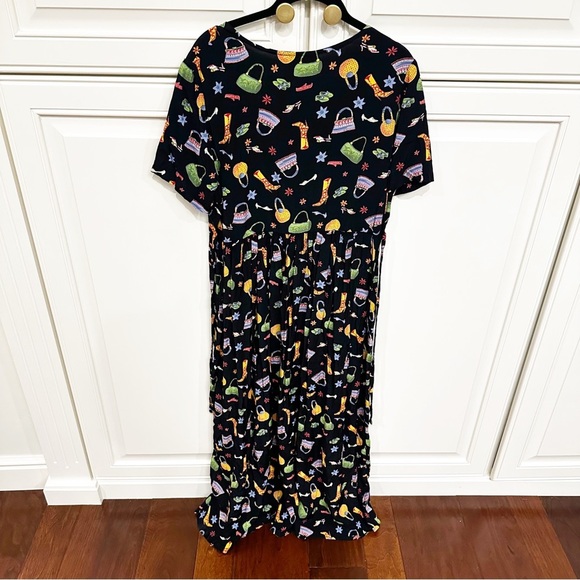 Coldwater Creek Cottagecore Girly Y2K 90’s Novelty Print Women’s Midi Dress Med - Picture 8 of 8